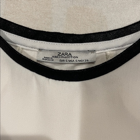 Zara Graphic Top - White, Black, Mustard - Picture 3 of 3